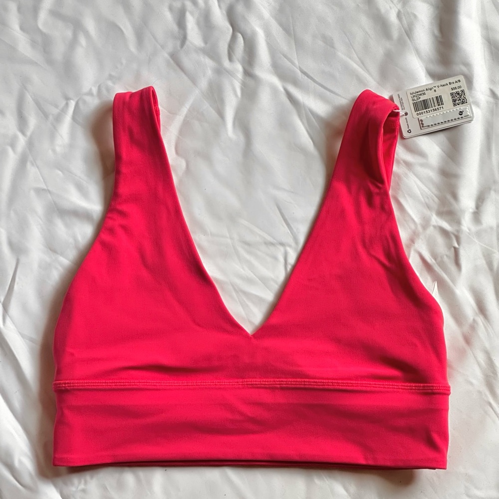 brand new lululemon align bra - glaze pink size 8
